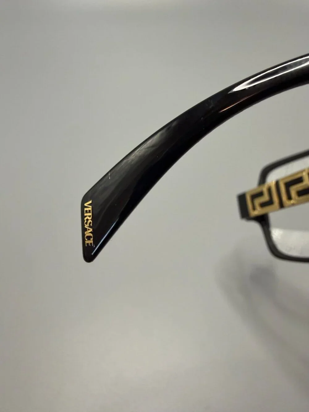 Versace VE3337 GB1 Black Gold Eyeglass Frames 53-15-140 New Demo